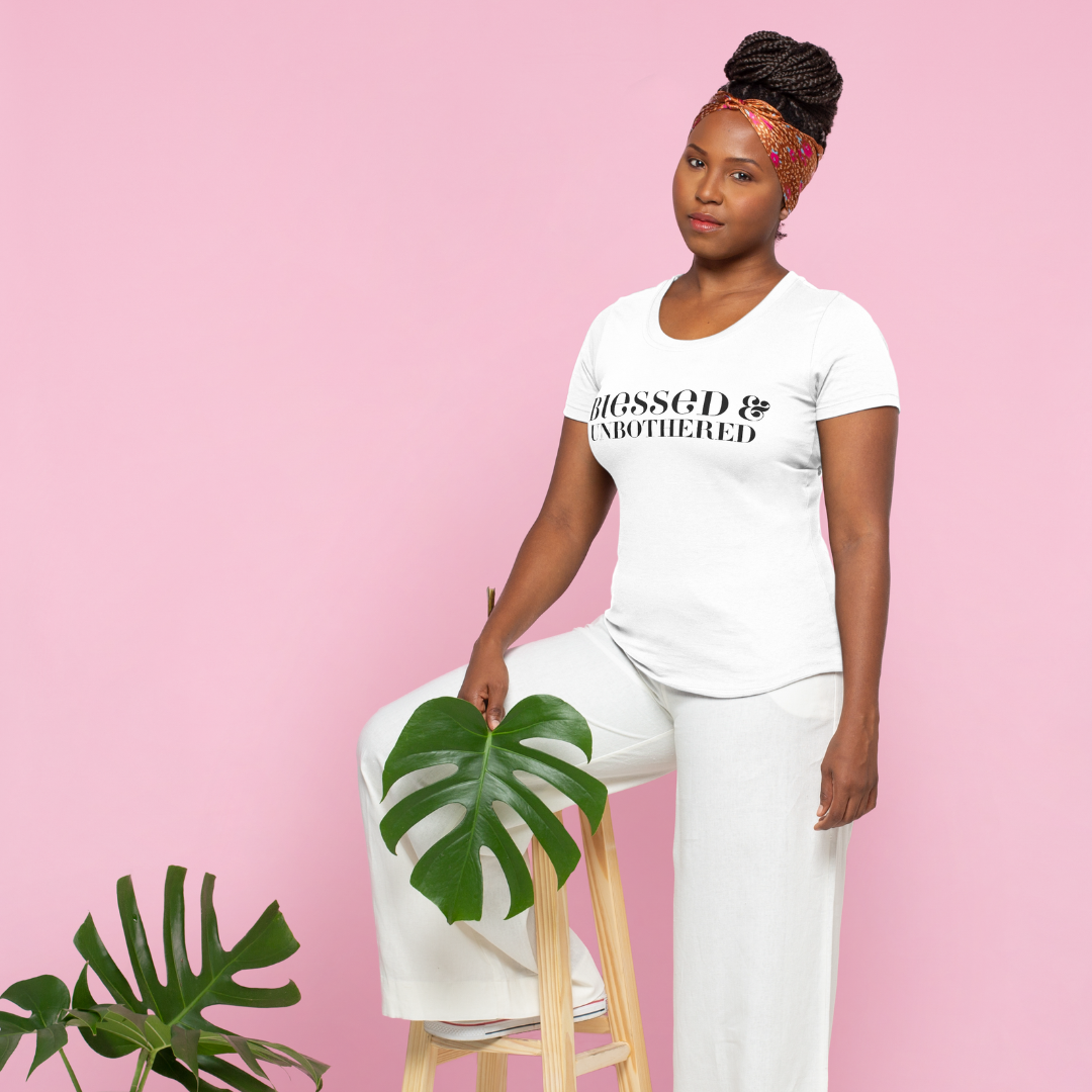 Blessed & Unbothered Tee - Unisex Short Sleeve T-Shirt for Positive Vibes