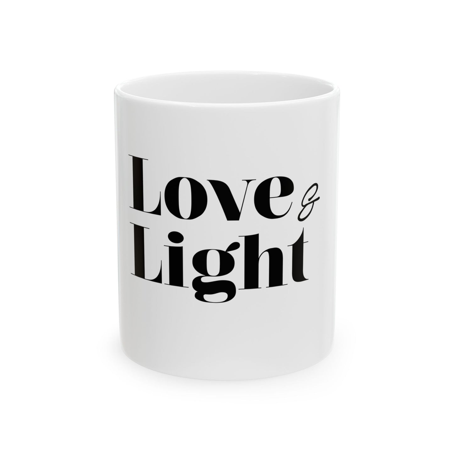 Love & Light Ceramic Mug - Inspirational Coffee Cup (11oz, 15oz)